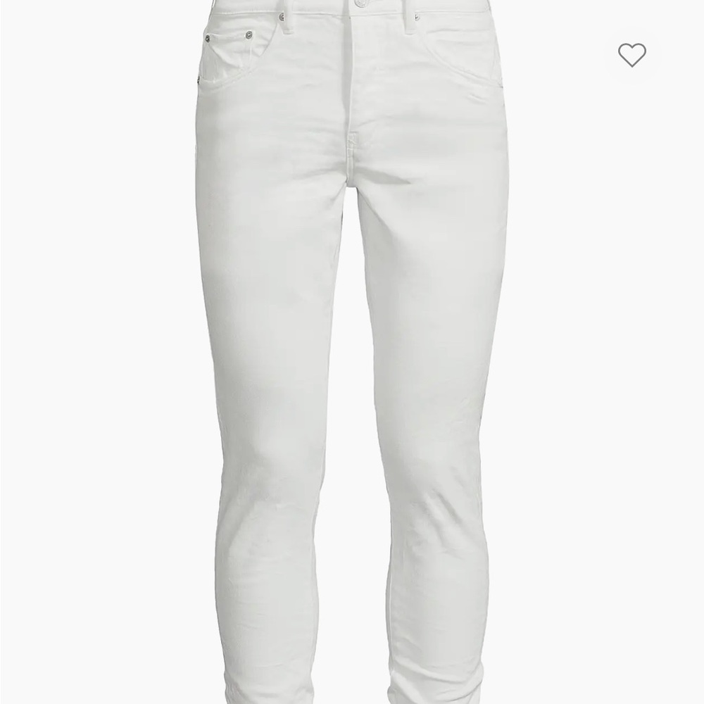 Classic Slim Fit White Jeans for Men